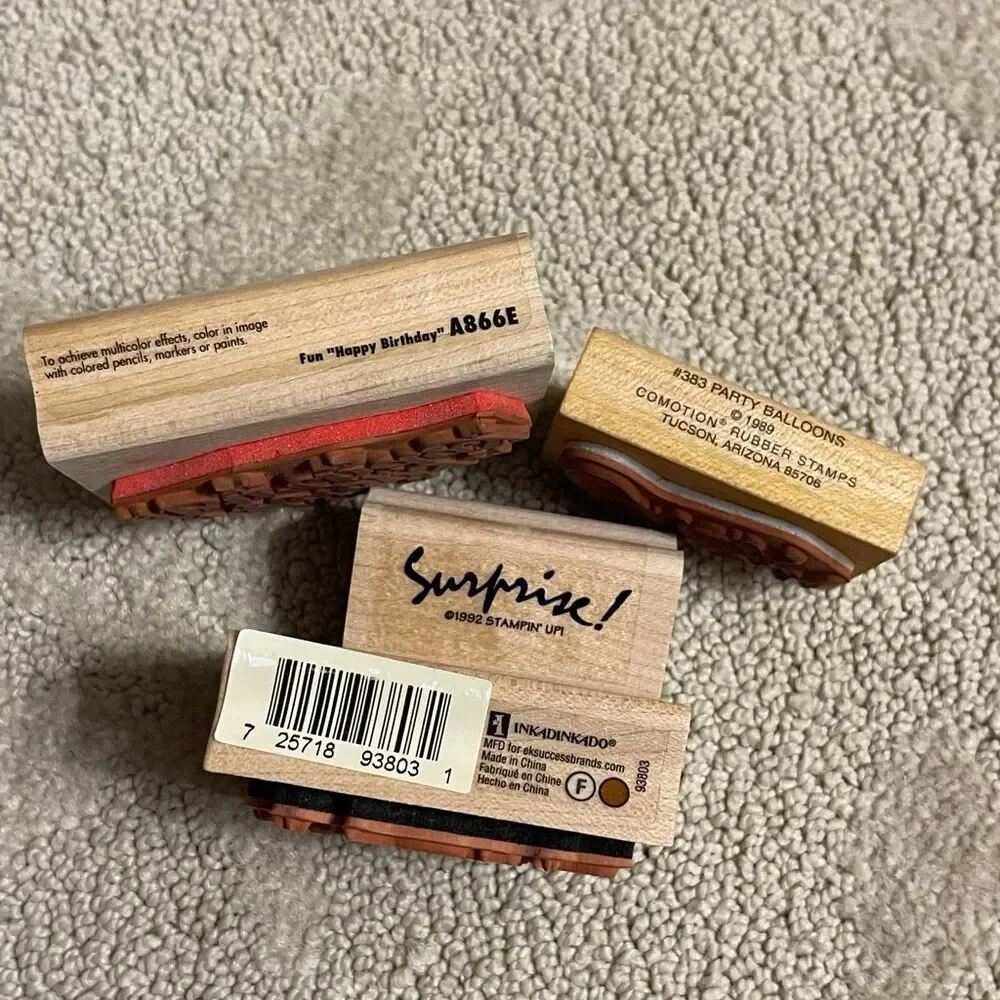 Happy Birthday Stamping Set Mix Brands Rubber Stamps